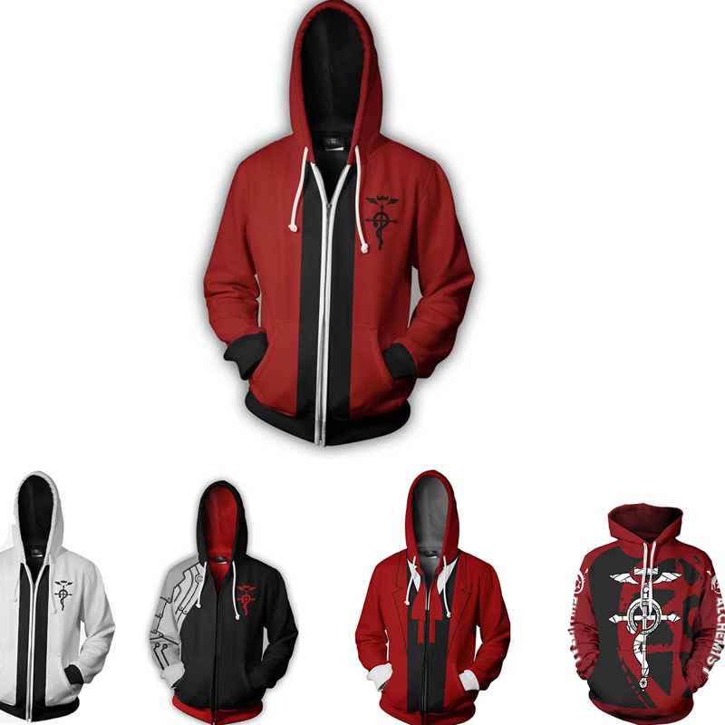 Fullmetal Alchemist Coat - Anime Alchemist Edward Bluza Elric Płaszcz