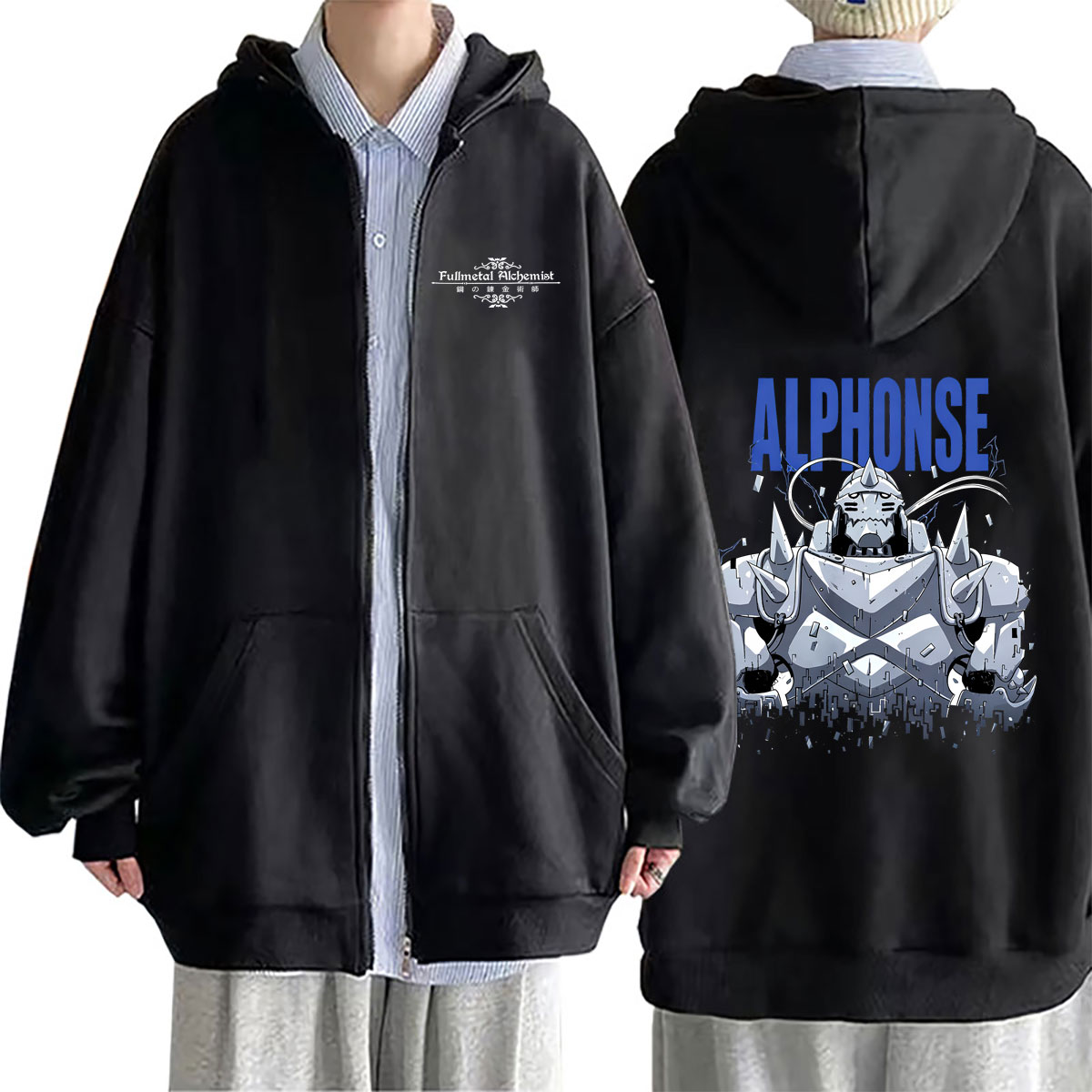 Fullmetal Alchemist Coat - Anime Fullmetal Alchemist Graficzna Bluza z