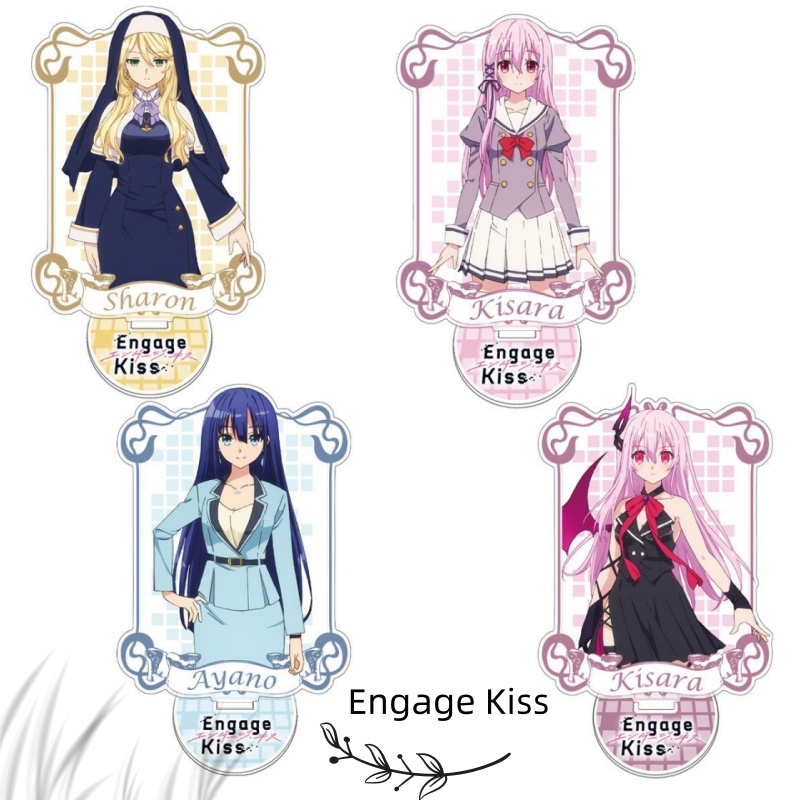 Anime Cosplay Kiss - Uroczy Anime Stand Akrylowy z Motywem