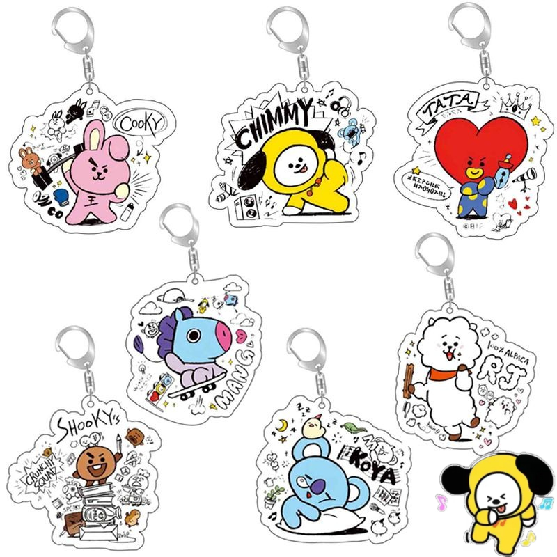 Anime Cosplay Girlfriend - BT21 anime kreskówka uroczy akrylowy breloczek