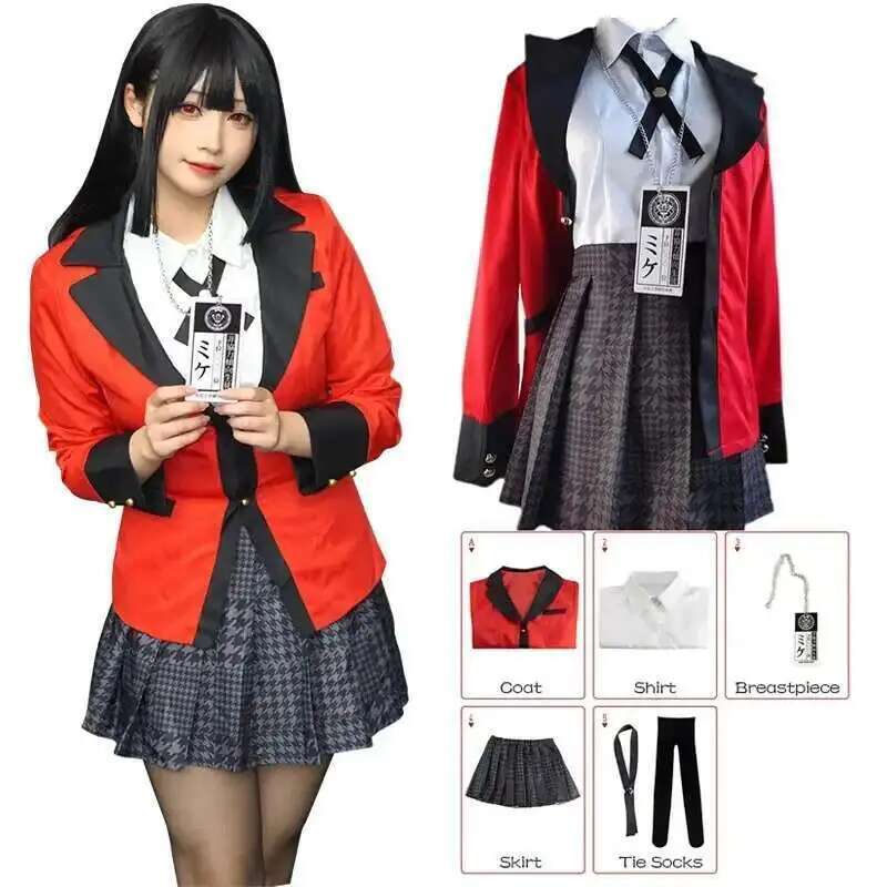 Anime Cosplay Japanese Girl - Anime Kakegurui Jabami Yumeko Strój Cosplay