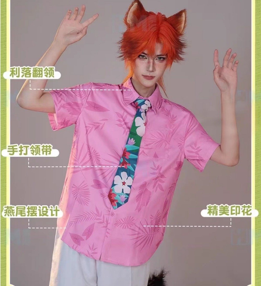 Cosplay Anime Expo - Kostium Cosplay Nicka Różowa Koszula w