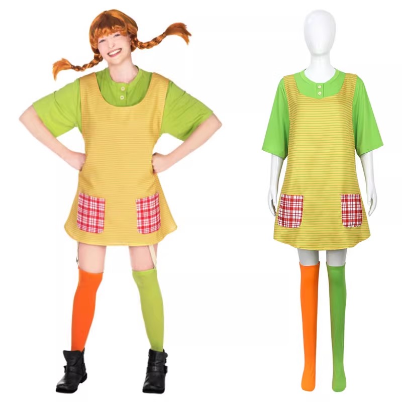 Anime Cosplay Japanese Girl - Strój Cosplay Piippi dla dorosłych, zielona