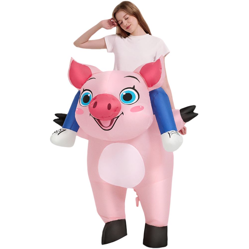 Anime Cosplay Simple - Nowy różowy nadmuchiwany kostium świni zwierząt