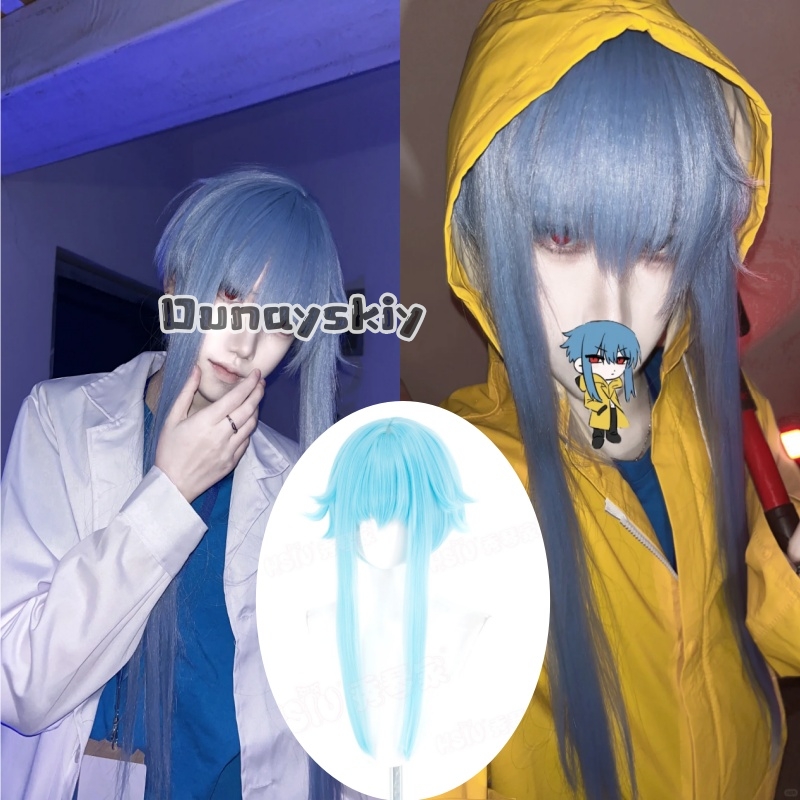 Zenos Anime Cosplay - Peruka do cosplayu Usirono, biały płaszcz,