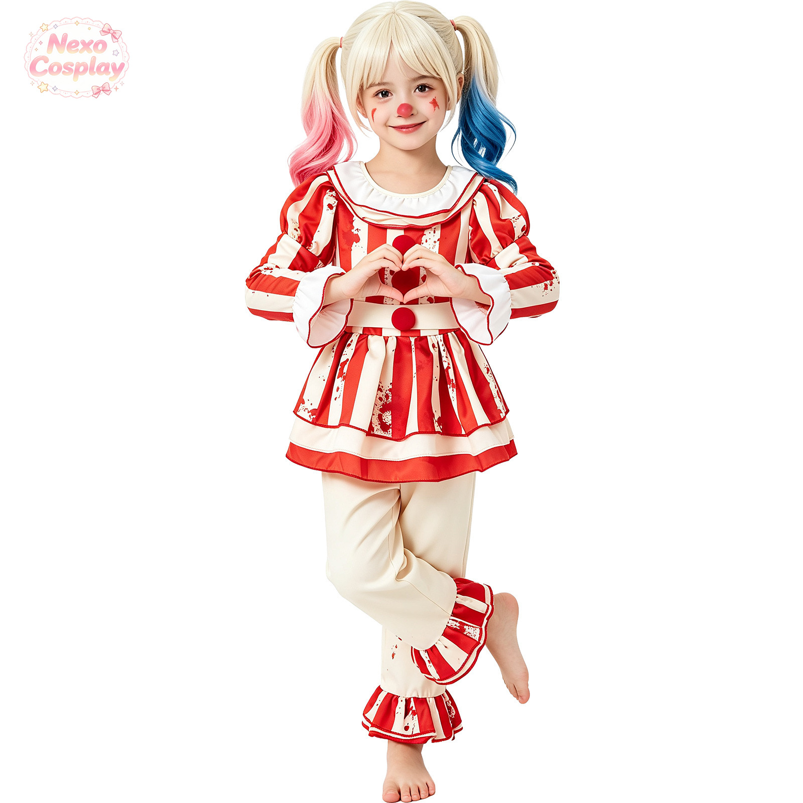 Dziecięcy czerwono-biały strój – Anime Cosplay Red recenzja i cena